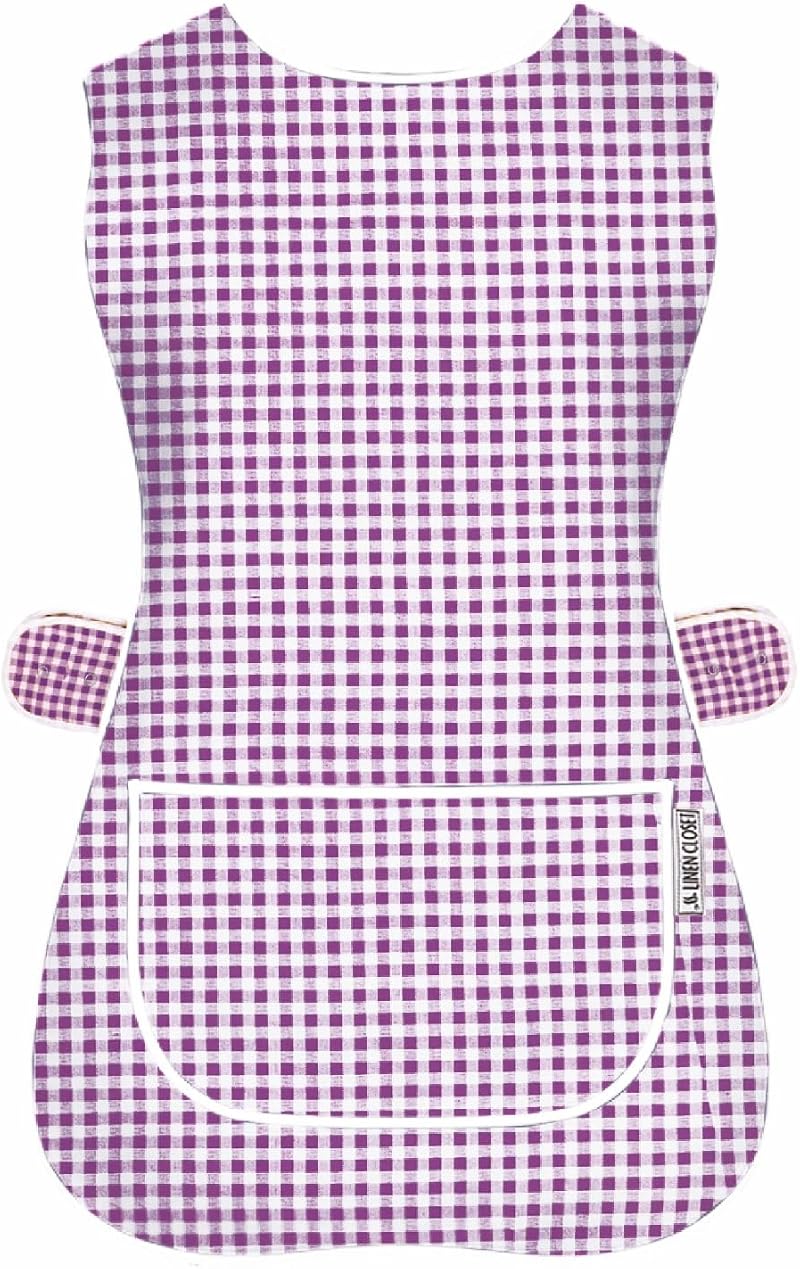 LINEN CLOSET Unisex Tabard Apron with Pockets 65/35 Poly Cotton