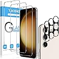 YMHML 3 Pack for Samsung Galaxy S23 Screen Protector Tempered Glass Upgrade Fingerprint Unlock Compatible for 3 Pack Camera Lens Protector, HD Clear Case Friendly Full Screen Protector for Galaxy S23