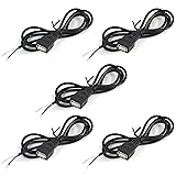 Jienk 5Pcs 3.2Ft 1M 22AWG USB 2.0 Female 2Pin