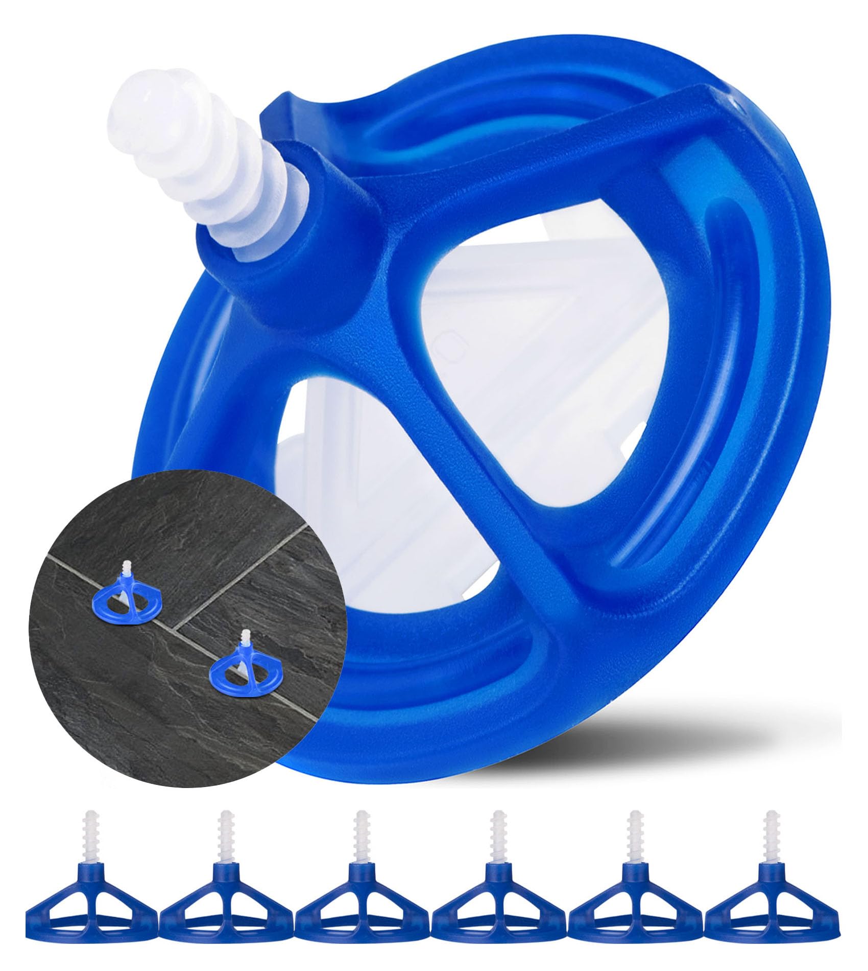 Deuvuo Tile Leveling System 2mm, 300 Pcs Revolutionary 2mm Tile Spacer Levelling System, 200 Screws & 100 Nuts, Tile Installation Tool for Stones and Floors — image 1