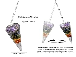 Chakra Orgone Crystal Pendulums for Divination and
