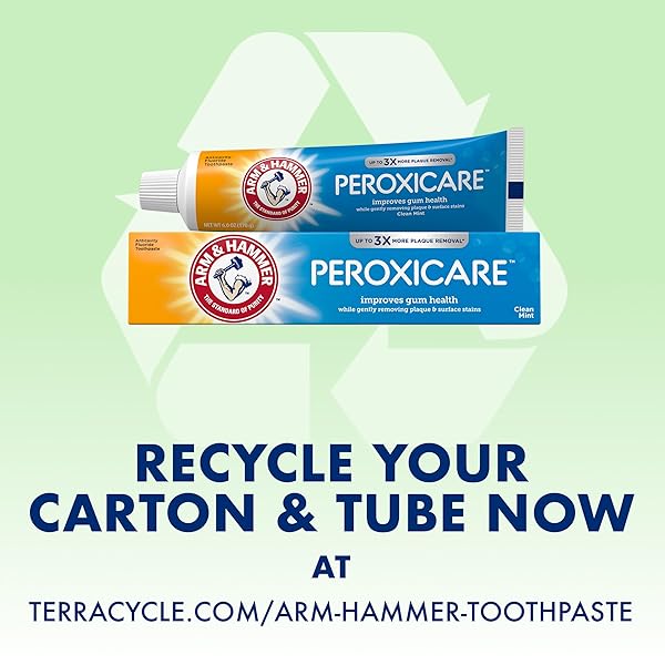 ARM & HAMMER PEROXICARE TOOTHPASTE FOR GUM HEALTH, BAKING SODA TOOTHPASTE, CLEAN MINT, 6.0 OZ