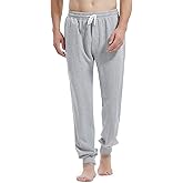 AMY COULEE Men's Casual Joggers Cotton Sweatpants Workout Athletic Pants with Pockets Drawstring Gym Running Pants