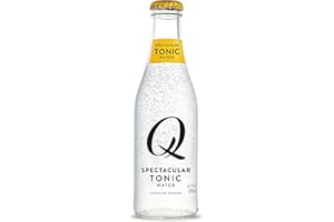 Q Mixers Premium Tonic Water: Real Ingredients & Less Sweet , 6.7 Fl oz, Pack of 24 (Only 40 Calories per Bottle)