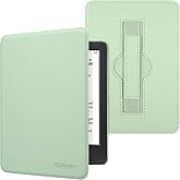 RSAquar 6" Case for Kobo Clara Colour | BW | 2E with Hand Strap, Sage | Slim Protective Shell, Auto Sleep/Wake Function, Anti‑Scratch Protection, Precise Cutouts For E‑Reader