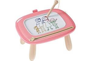 Kikapabi Toddler Magnetic Drawing Board - 1st Birthday Gifts for 1 2 3 Year Old Girls & Boys, Learning Doodle Board, Educational Toys for Baby (Pink)