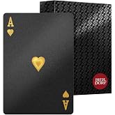 BIERDORF Waterproof Playing Cards Plastic Playing Cards Deck of Cards Gift Poker (Black Diamond)
