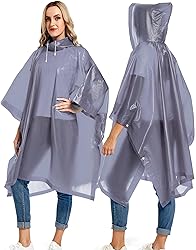 Borogo 2 Pack Rain Ponchos for Adults Reusable