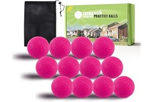 FINGER TEN Golf Practice Balls Foam Colored Value 12 24 50 Pack, Lightweight Golf Ball Limited Flight for Indoor Outdoor Driving Range Backyard Training Safe Practice Good Value