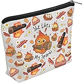WZJHCL Fire Demon Makeup Pouch Calcifer Cosmetic Bag Calcifer Fans Lover Gift Anime Lover Gift She Likes My Spark (Spark)