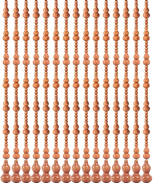 Guowei Beaded Curtain Wooden Gourd Pendant Hanging Strings Panel