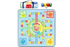 YRXRUS Picnic Blankets, Flying Chess Picnic Mat for Waterproof Foldable, 79”x79” Extra Large Thick, Sandproof Oversized Outdoor Mat, for Parties, Camping, Park, Travel, Grass Gifts