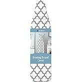 Whitmor Deluxe Ironing Board Cover and Pad (Ironing board not included) - Medallion Grey