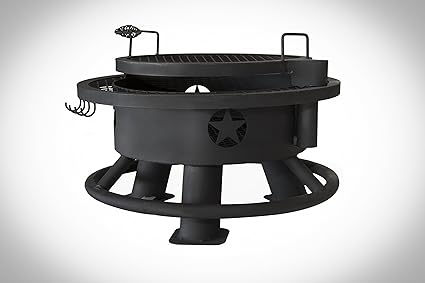 Amazon Com Spintech Texas Fire Pit 24 Heavy Duty Sports Outdoors