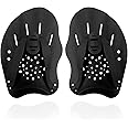 HacoFlash Swim Paddles With Adjustable Straps - Hand Paddles for Lap Swimming, Equipment for Women, Men, Children (1 Pair)