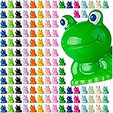Diinokiy 180Pcs Mini Resin Frog Garden Decor Cute Green Figurines Miniature Tiny Frogs Fairy Animals Moss DIY Charms Landscape Aquarium Dollhouse Birthday Gift Party School Ornament Potted Plant Toy