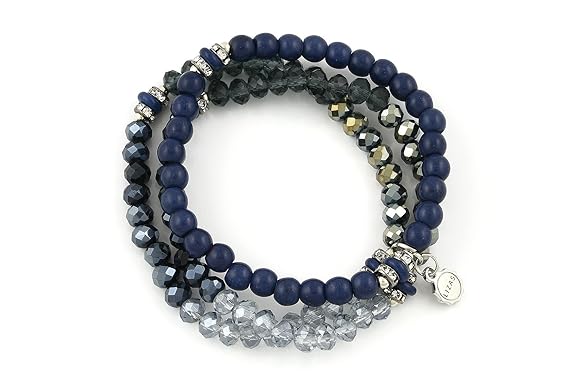 Lizas Armband Schmuckarmband dreireihig mit verschiedenen Perlen