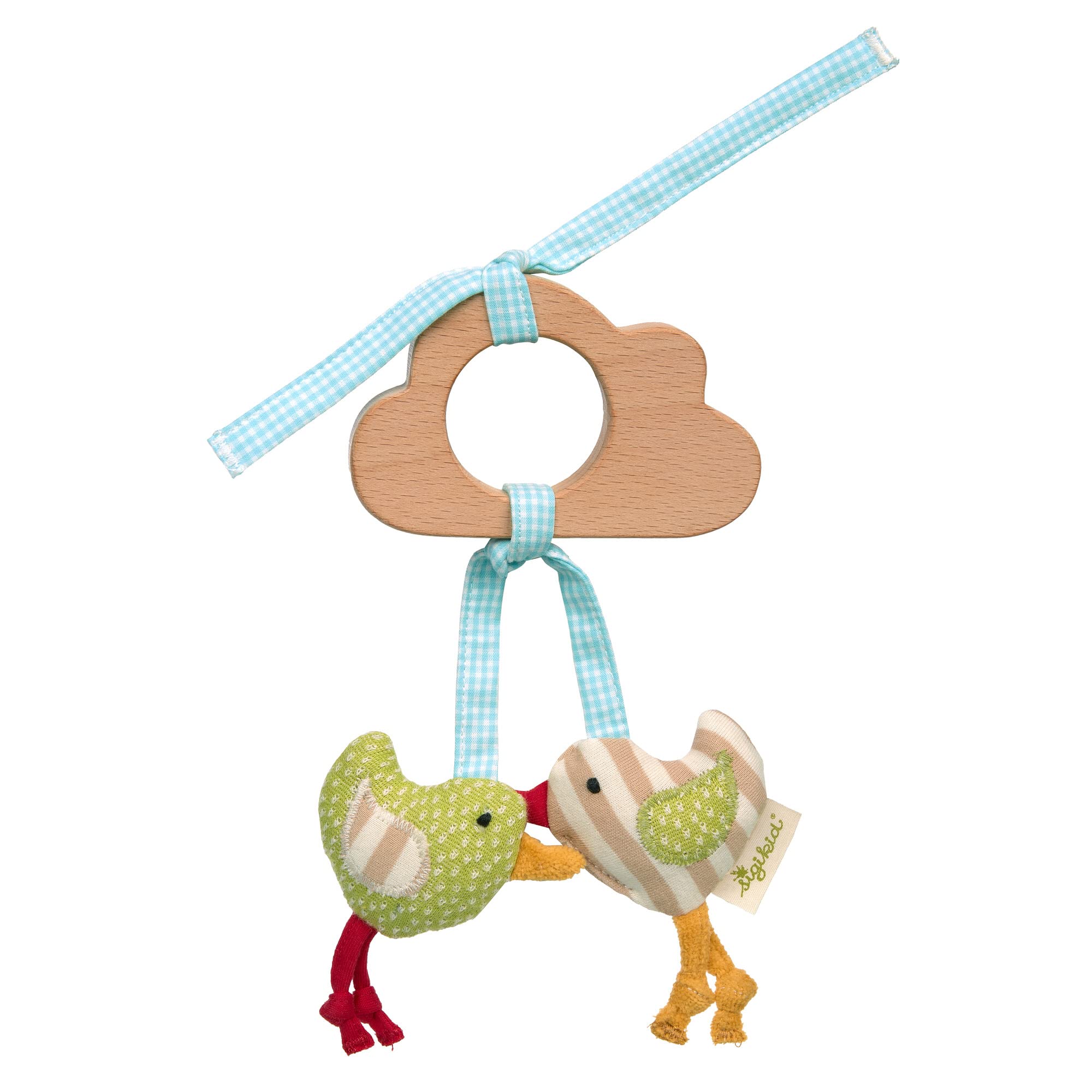 Sigikid 39358 Cloud Green Pendant and Rattle Grasping Toy