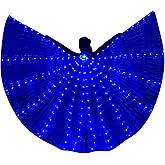 W WINTMING LED Isis Wings Light Up Belly Dance Wings Adult Glow Halloween Christmas Costumes for Women