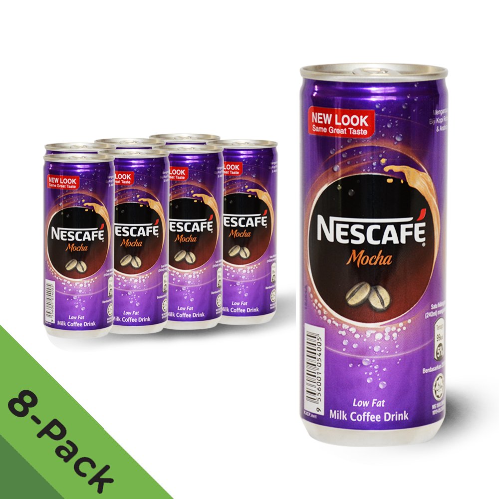Nescafé Can MOCHA (8 Cans) OntheGo Iced Coffee Drink in Can with a