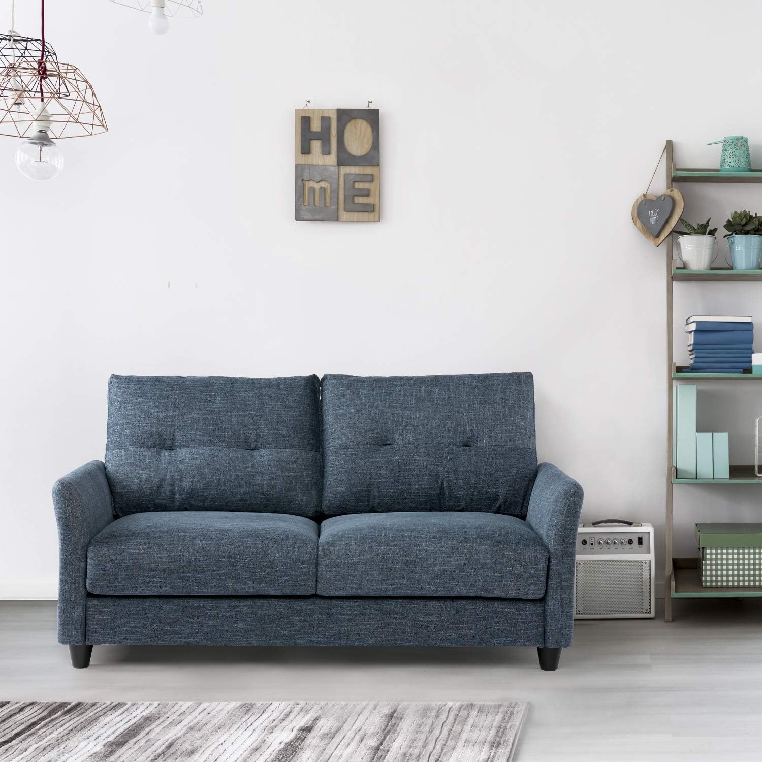 Amazon Com Lauraland Loveseat Sofa 62 Upholstered Fabric Sofa