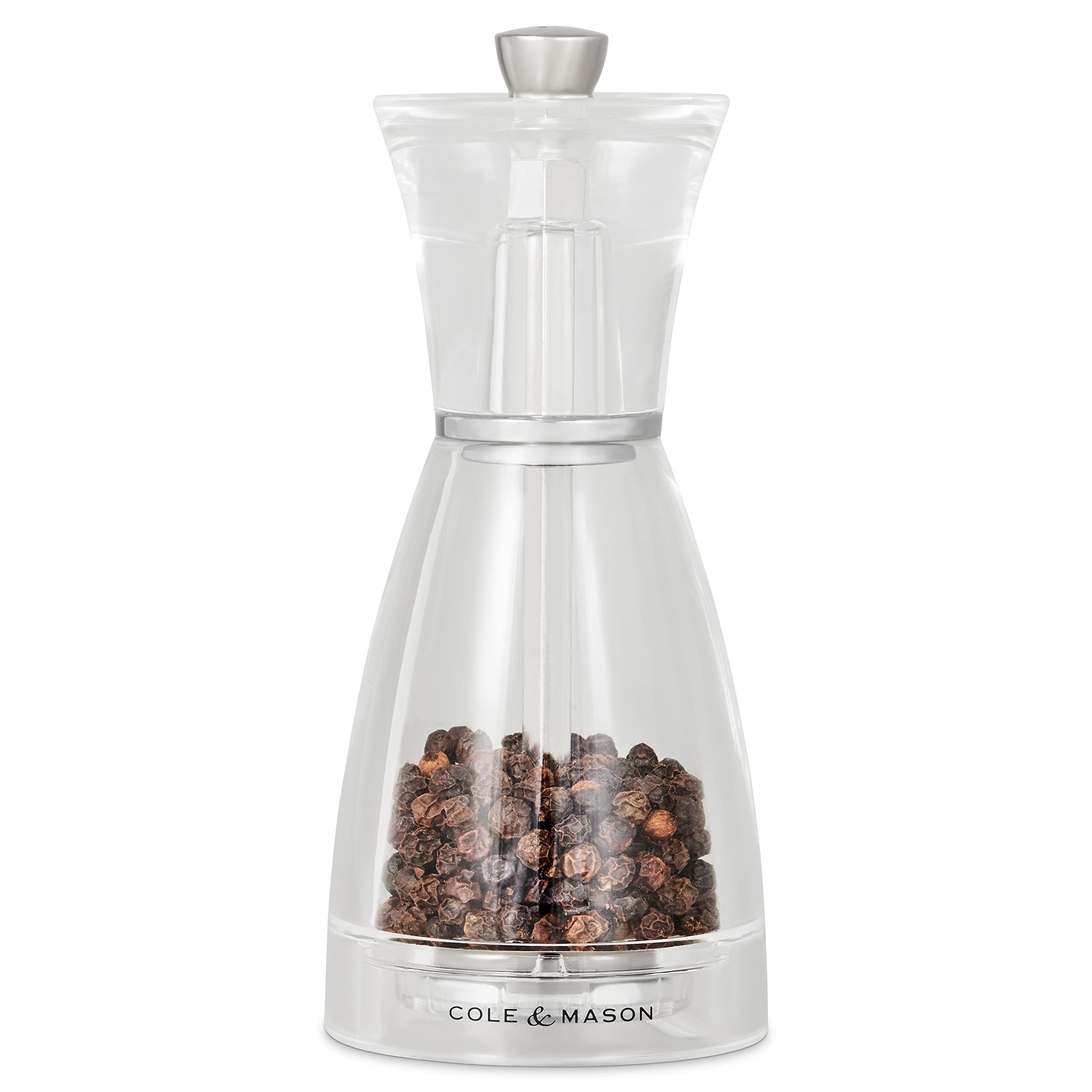 Cole & Mason H35701P Pina Clear Pepper Mill, Precision+, Acrylic, 125 mm, Single, Includes 1 x Pepper Grinder — image 1