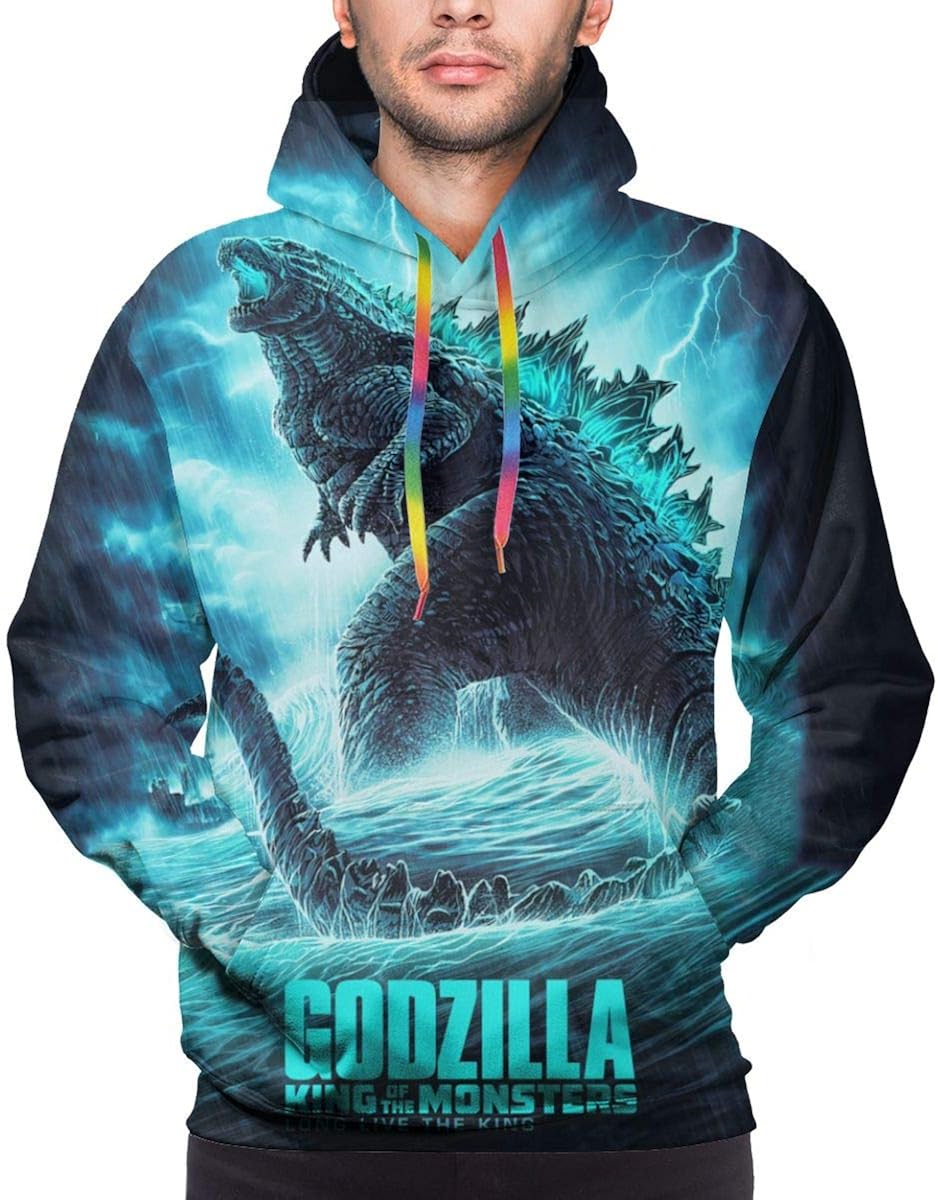 Mens Godzilla 2 King of The Monsters 3D Print Pullover
