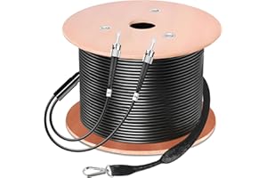 HYX FIBER CABLE-ST to ST Single Mode Fiber Patch Cable,1000ft/300m,ST-ST Outdoor Armored Fiber Optic Cable,Duplex Industrial 