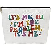 Ythuil It's Me, Hi, I'm The Problem Makeup Bag, Music Lovers Gifts, Country Music Cosmetic Bag for Purse, Concert Gifts for Her Fans Women Sister BFF Friends Besties, Fans Makeup Pouch