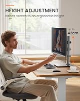 ErGear Single Monitor Stand 13-32” Freestanding VESA 75x75 100x100 view 4