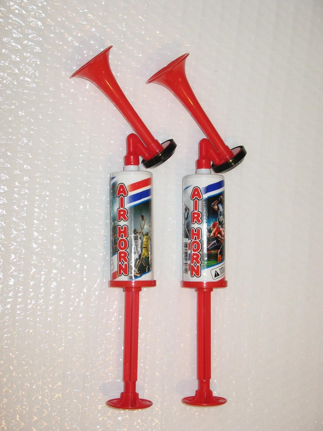 LOT OF 2 Hand Held Air Horn Pump for Sports, Parties, Safety, Loud