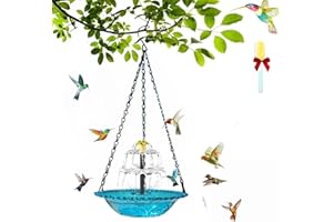 Solar Cascade Hanging Bird Bath Fountain Solar Fountain for Bird Bath, Outdoor Hanging Bird Bath with Solar Fountain, with So