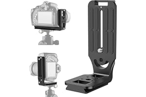 TOSICAM DSLR Camera L Bracket Quick Release Plate, Universal Application, Lightweight, Compatible with Canon Nikon Sony DJI Ronin Zhiyun Stabilizer Tripod Monopod