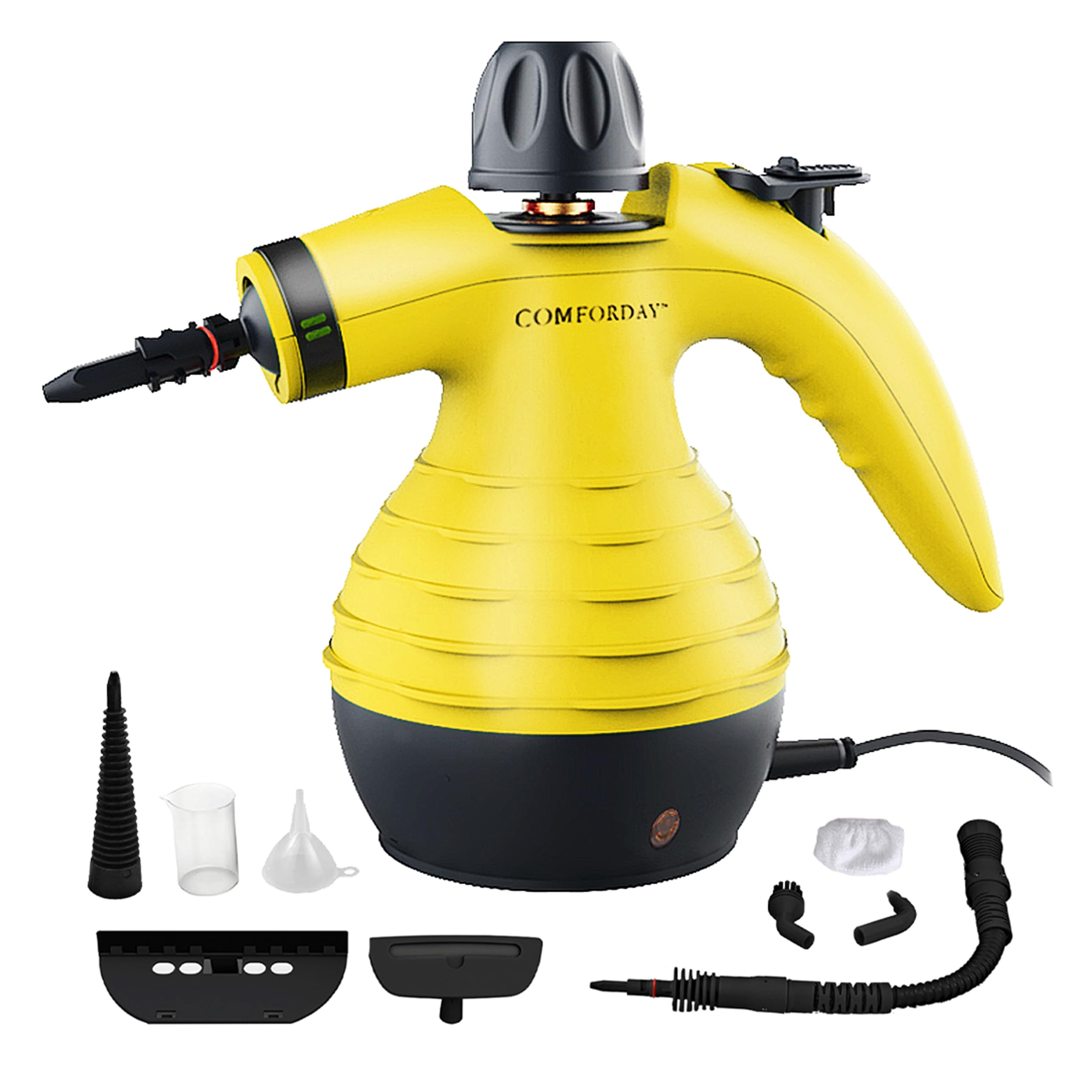 Comforday Steam Cleaner handheld with 9-Piece Accessories, Perfect for Stain Removal, Curtains, Car Seats, Floor, Bathroom, hand held steamer for cleaning, steam cleaners for the home multi purpose