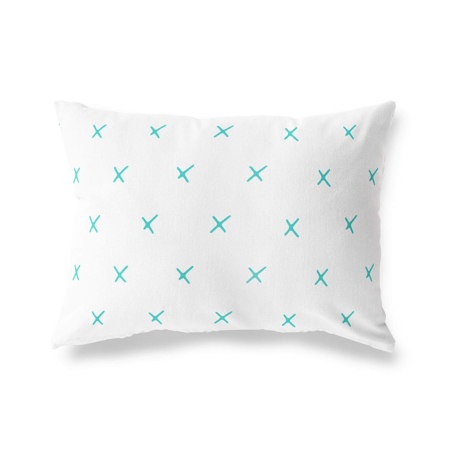 BonaMaison Decorative Cushion Cover, Turquoise-White Throw Pillow Covers, Home Decorative Pillowcases for Livingroom, Sofa, Bedroom, Size: 45X60 Cm - Designed and Manufactured in Turkey