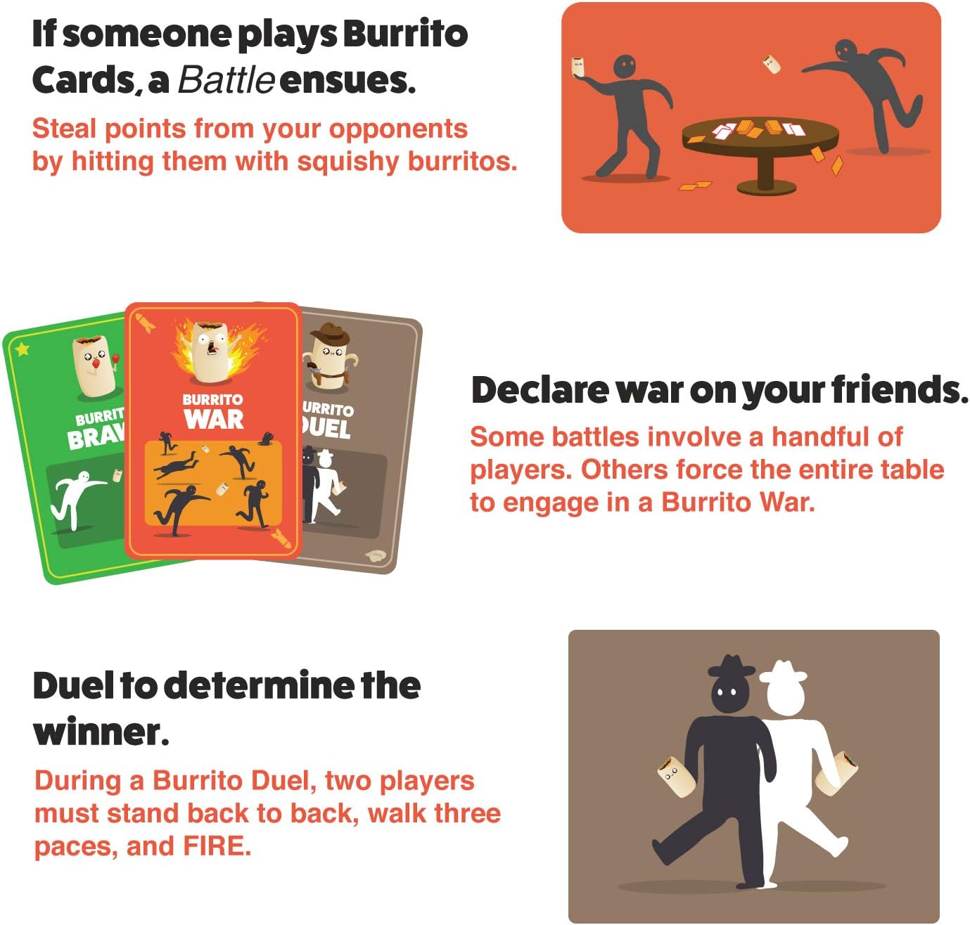 Throw Throw Burrito by Exploding Kittens - A Dodgeball Card Game - Family-Friendly Party Games - Card Games for Adults, Teens & Kids: Toys & Games