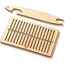 Kit De Métier à Tisser En Bois 2 Pièces - Outil Artisanat Pour Ceintures Bracelets Et Sacs