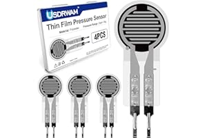USDRWAM 4PcsThin Film Pressure Sensor 0.4 mm 20g-2Kg Force Sensitivity Resistor Sensor for Arduino DIY Industrial Precise Measurement Control