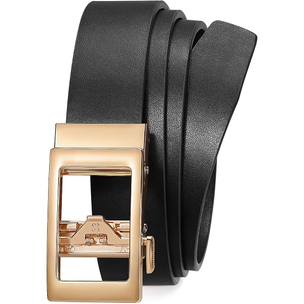 Women Leather Ratchet Belt for Jeans Pants with Automatic  display picture 3