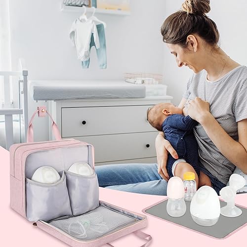Wearable Breast Pump Bag with Cooler Compartment Compatible with