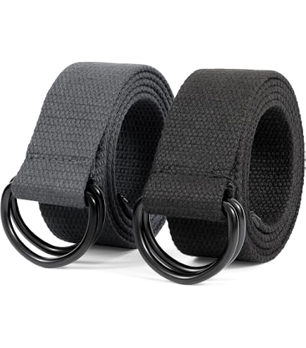 JINIU Military Tactical Belt Long Double D Ring Big Mens Canvas