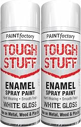 Q&H White Gloss Spray Paint 400ml Metal Wood Plastic Quick Dry Hard-Wearing view 3