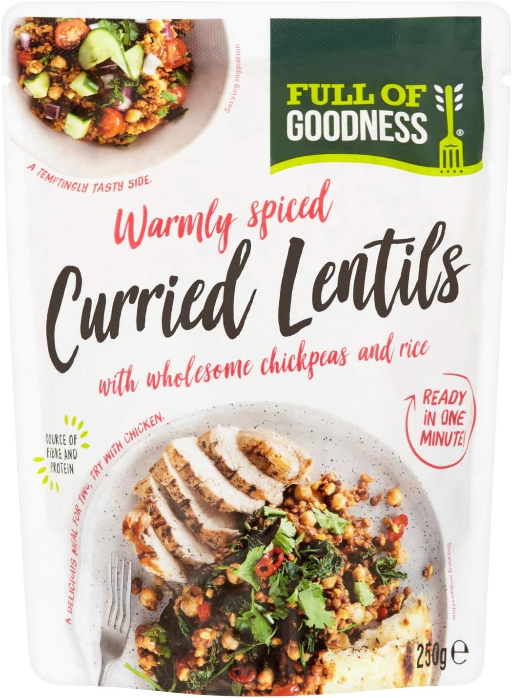 Full of Goodness Healthy Fit Curried Lentils with Chickpeas Rice Spice Multipack