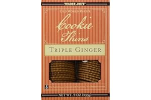 TJ'S Trader Joe's Cookie Thins Triple Ginger 9 oz, 4 Pack