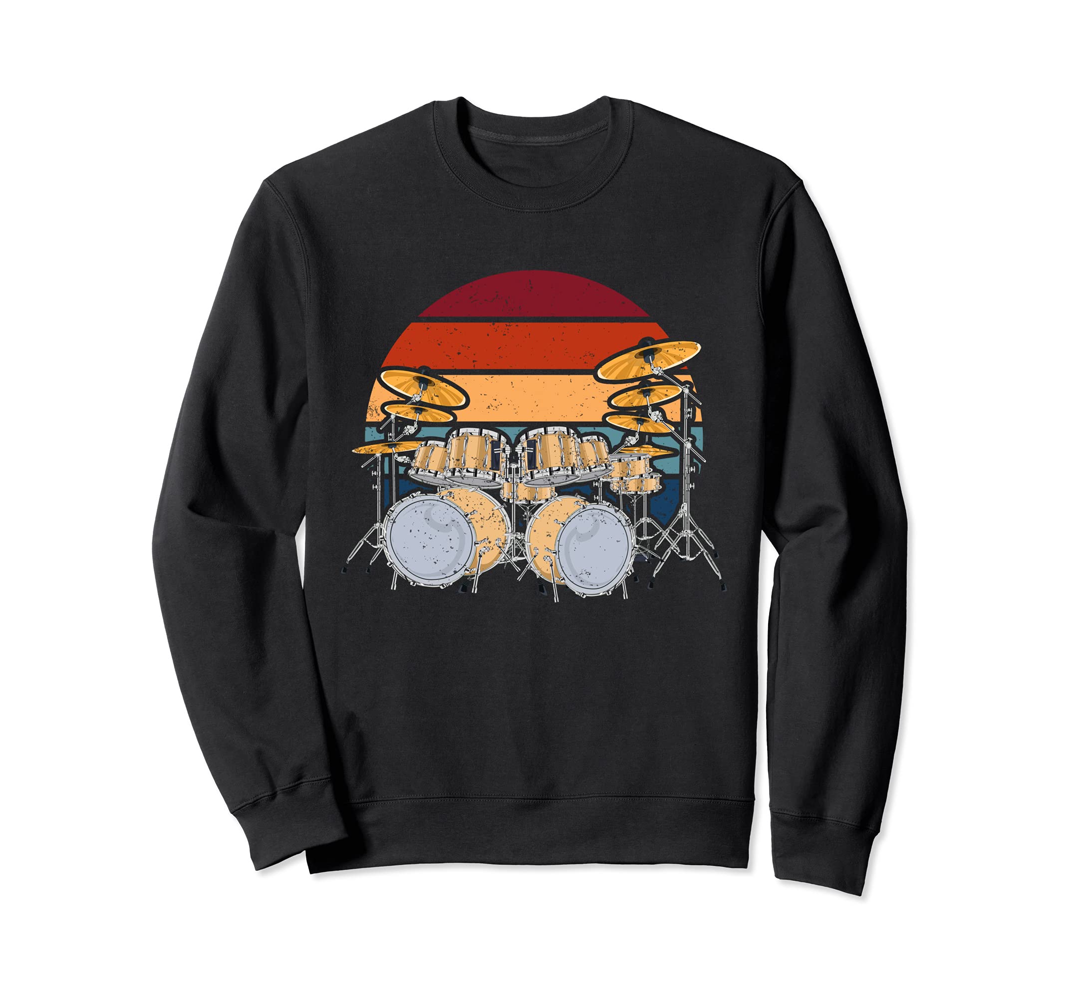 Retro Drum Set Percussion Musial Instrument Drummer Drums Sweatshirt