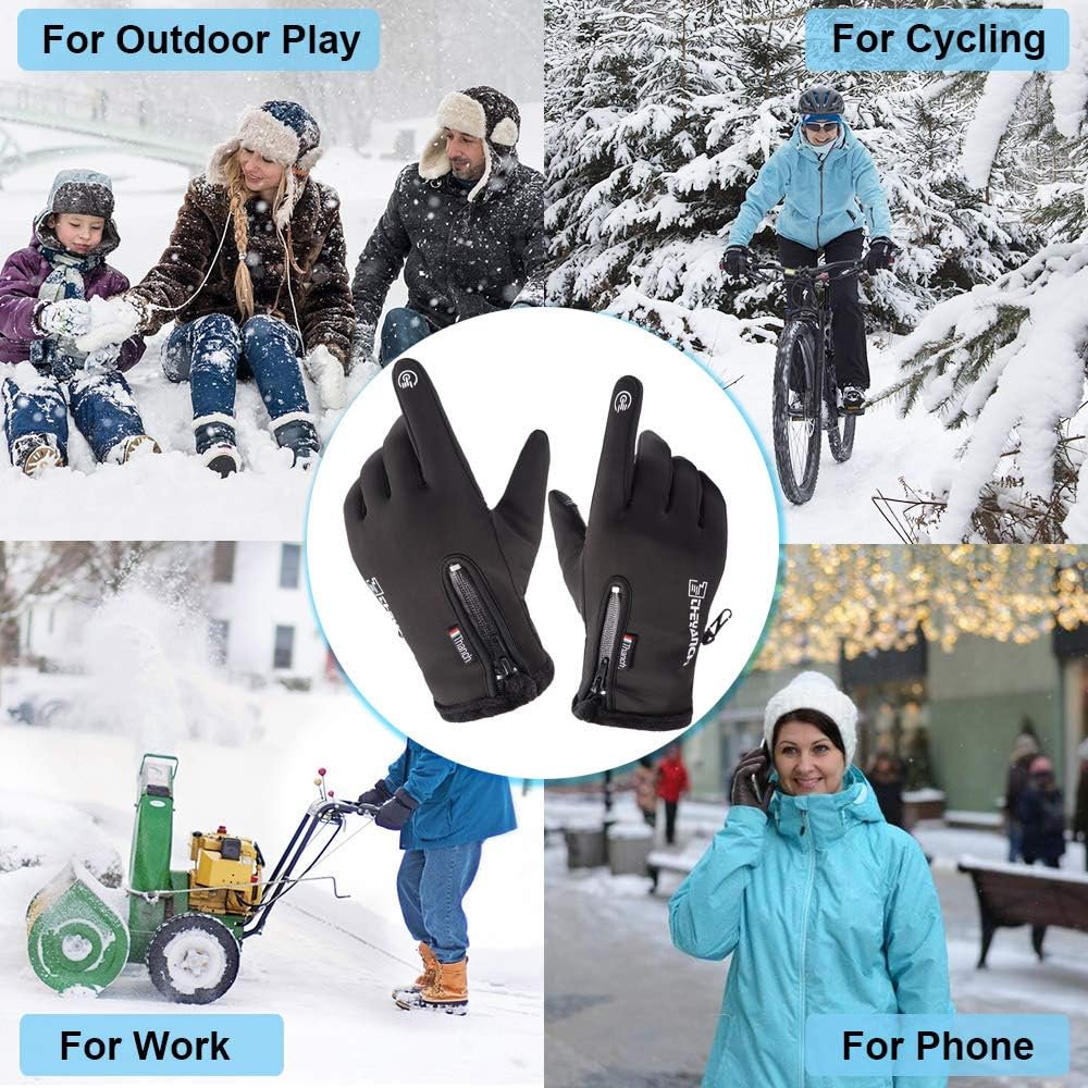 GORELOX Winter Warm Gloves, Touchscreen Cold Weather Driving Gloves Windproof Anti-Slip Sports Gloves for Cycling Running Skiing Hiking Climbing, Men ＆ Women : Clothing