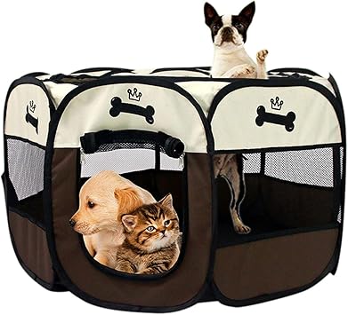 Boodtag Pet Playpen Parc A Chiot Tente Pour Animaux De Compagnie Kennel Pliable Portable Amovible Pour Chien Chiot Chat Chaton Lapin S Style 1 Amazon Fr Animalerie