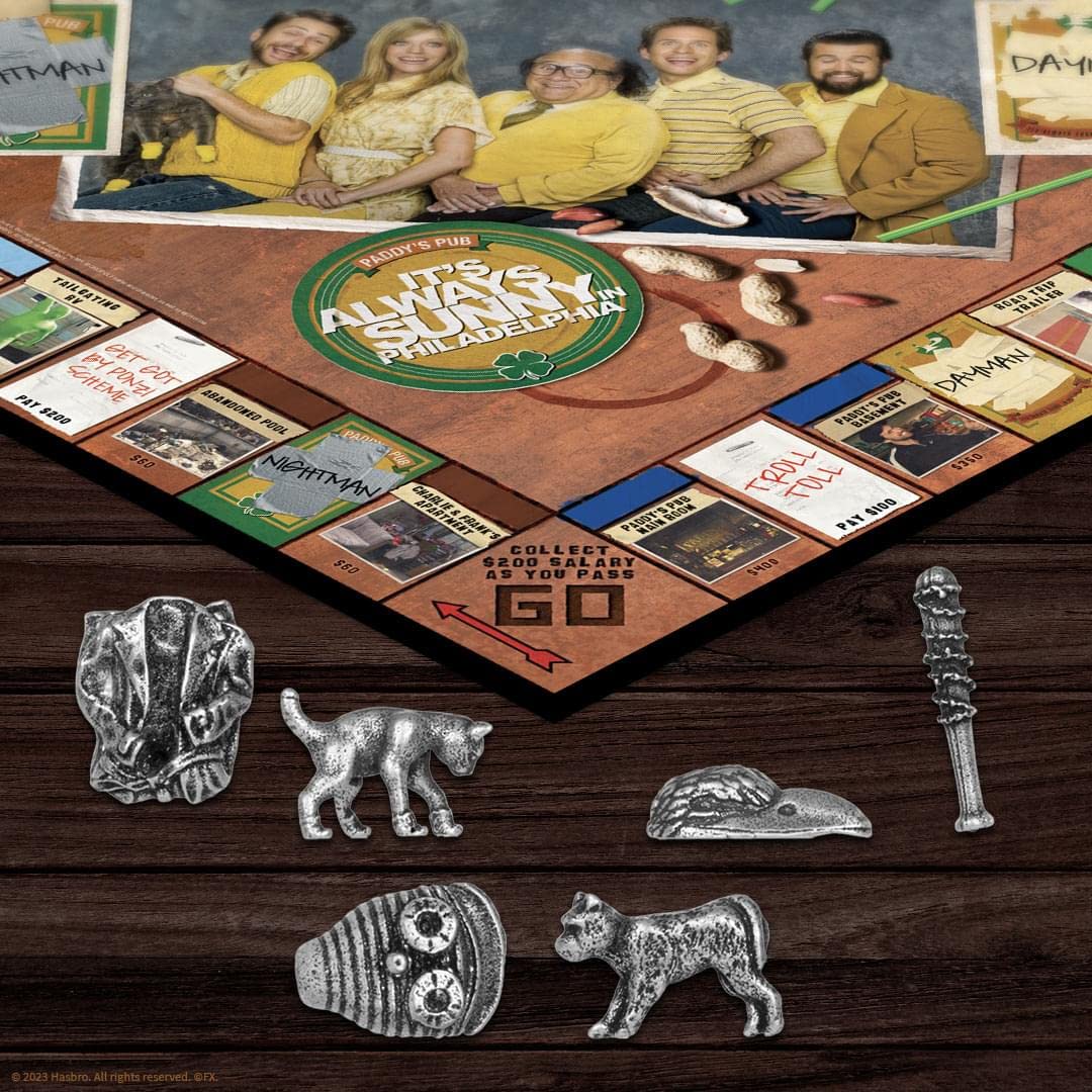 Monopoly It’s Always Sunny in Philadelphia | Officially Licensed Monopoly Board Game | Award Winning FX Sitcom