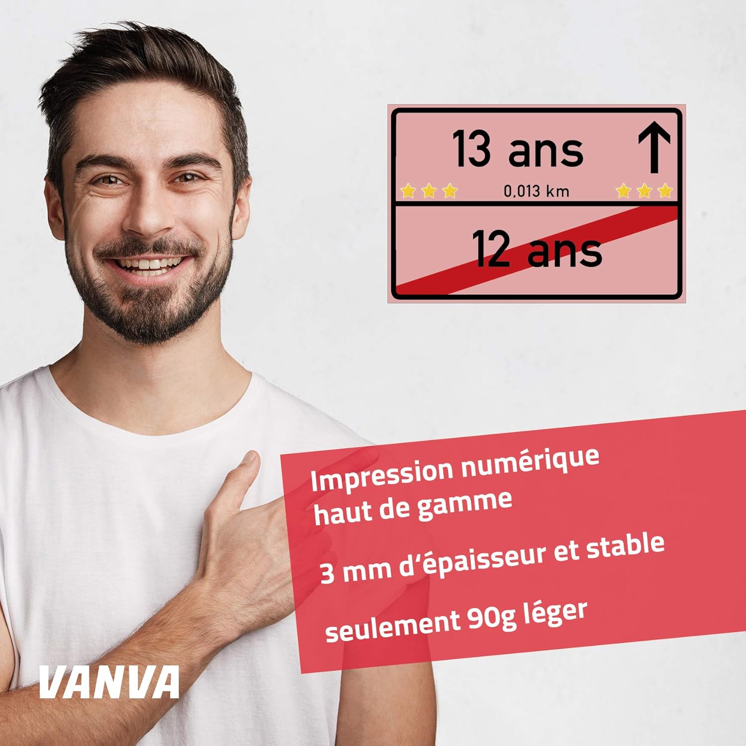 Vanva 13 Ans Panneau 13eme Anniversaire Decoration Panneau Fils Fille Idee Cadeau Jeune Fille Fete Danniversaire Hommes Cadeau 13eme Deco De Fete Decor Pour Cabine Photo Pink Ameublement Et Decoration Decoration De