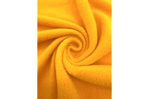 EOVEA - Polar Fleece Fabric by The Yard – Soft Anti-Pill, Warm & Cozy Material for Blankets, Clothing, Crafts, Pet Beds & DIY Sewing – 60” Wide, Solid (Yellow, 1/2 Yard)